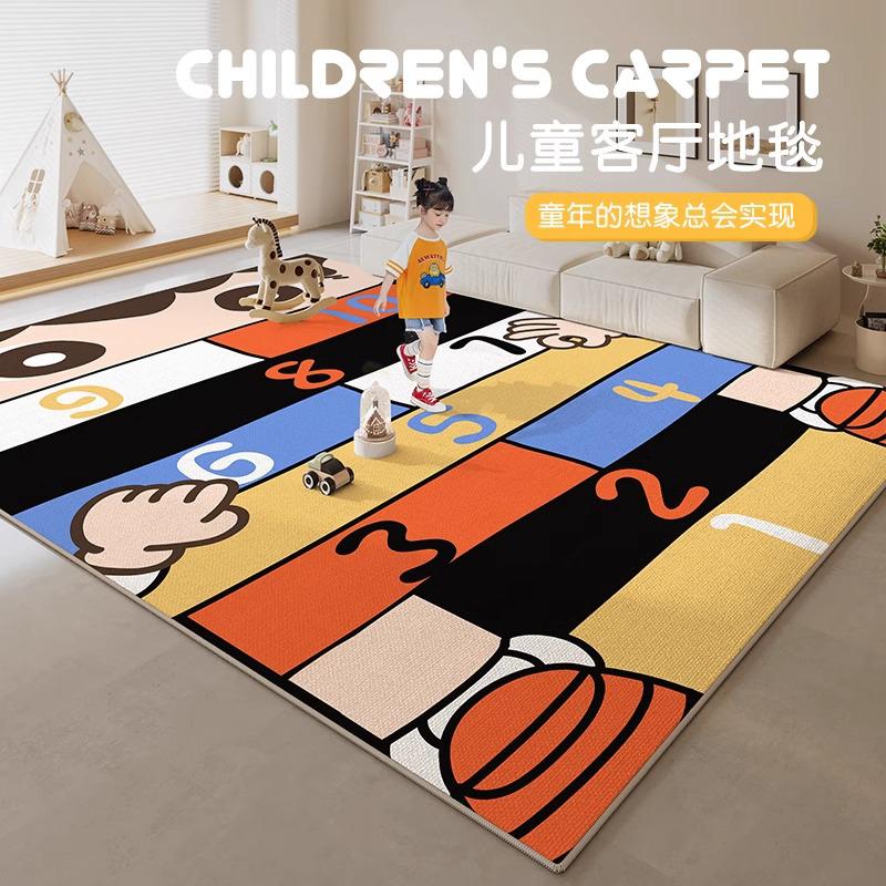 Cartoon Style Bedroom Decor Carpet Large Area Carpets for Living Room Thicken Plush Baby Crawling Mat Fluffy Soft Children's Rug