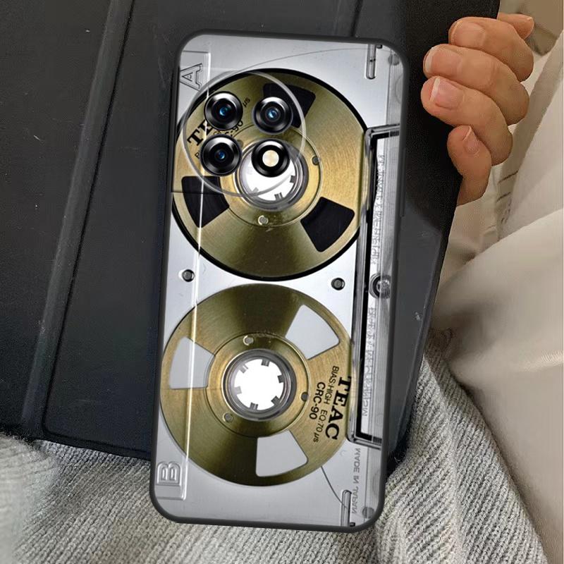 

Vintage Magnetic Tape Cassette Case For OnePlus 12R 13R 10R 13s 13 12 11 10T 8T Nord CE 4 3 2 Lite N10 N20 N30 Nord 5 Cover OnePlus 12