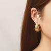Elegant European & American Gold Stainless Steel Earrings - Non-Fading, Hypoallergenic, High-End Style