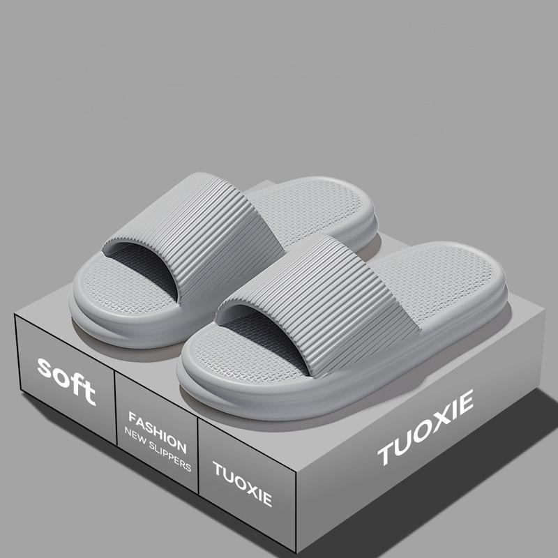 Women Summer Concise EVA Slippers Men Soft Home Slides Couples Bathroom Non-slip Sandals Adults Comfortable Outdoor Beach Shoes