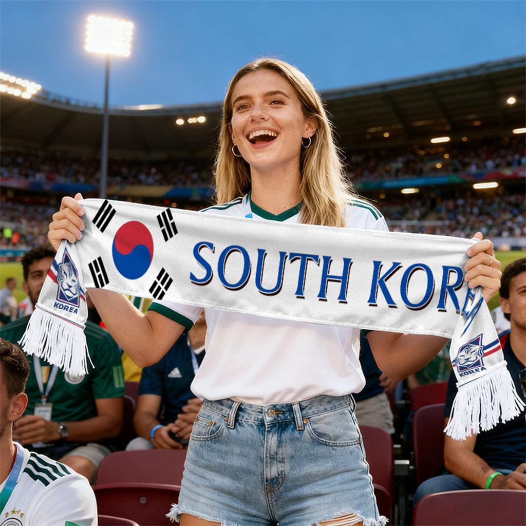 Soccer Fan Scarf World Cup Supporter Scarf Football Club Fan Scarf Soft Knit Material Durable Design Suitable for Outdoor Use