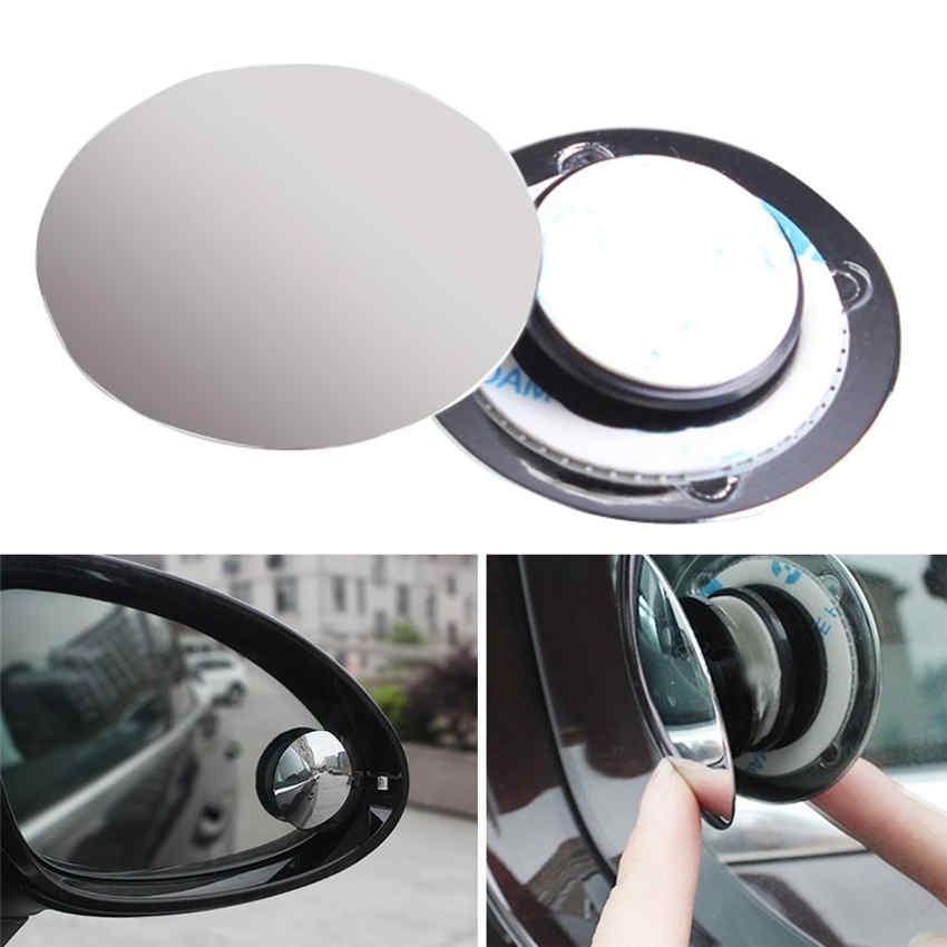 2pcs 360 Degree Car Framless Blind Spot Mirror Wide Angle Round Rear View Parking Mirrors