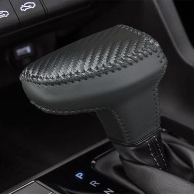 Genuine Leather Gear Shift Cover for 2021-2024 US Elantra, Santa Cruz, and Tucson