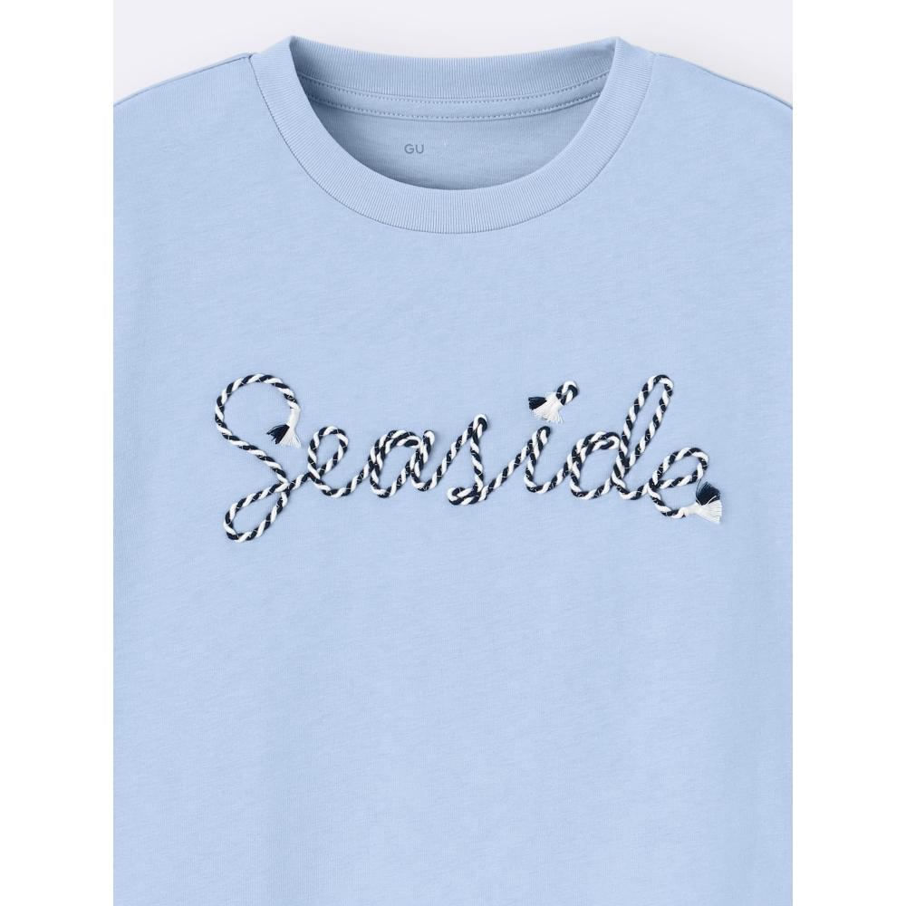 Gu By Uniqlo Girls Graphic T  Rope Embroidery 