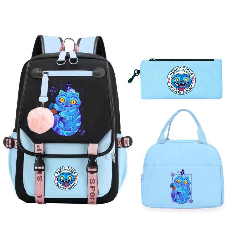 The Witch Hunter Girl Group Has the Same Peripheral Cartoon Korean Version Schoolbag Set, Cross-border Campus Trend, Primary and Secondary School