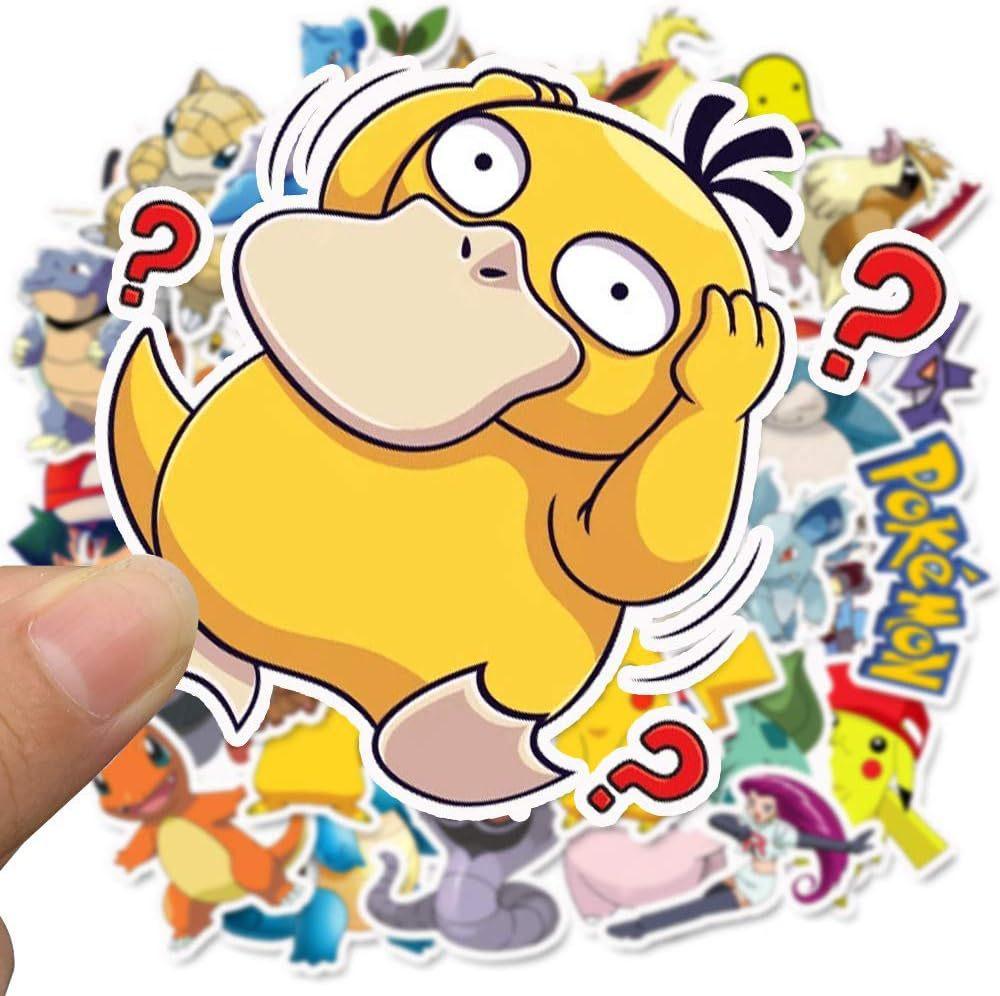 50 Pokémon Stickers For Children, Cute Pets, Pokémon Graffiti, Pikachu, Computer Suitcase