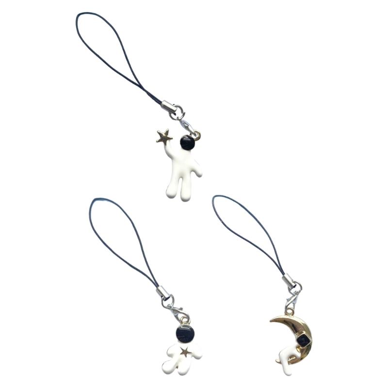 Stylový Hvězdný Astronaut Telefonní Pásek Pohodlný Astronaut Hvězda Klíčenka Individualizované Telefonní Řetízky Příslušenství