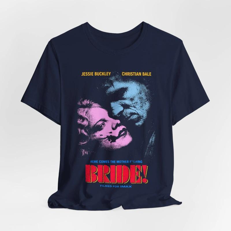 The Bride Movie T-shirt: Vintage Horror Unisex Graphic Tee casual comfortable base layer T-shirt, high-quality streetwear