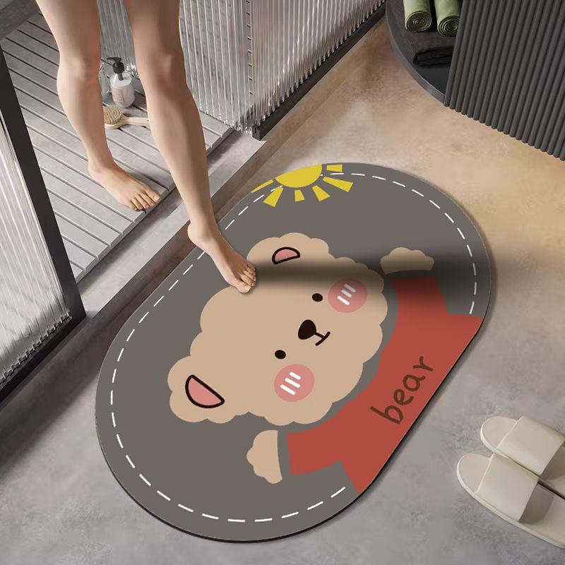 

Diatom mud soft mat for bathroom water absorption and anti slip floor mat 40cmx60cm