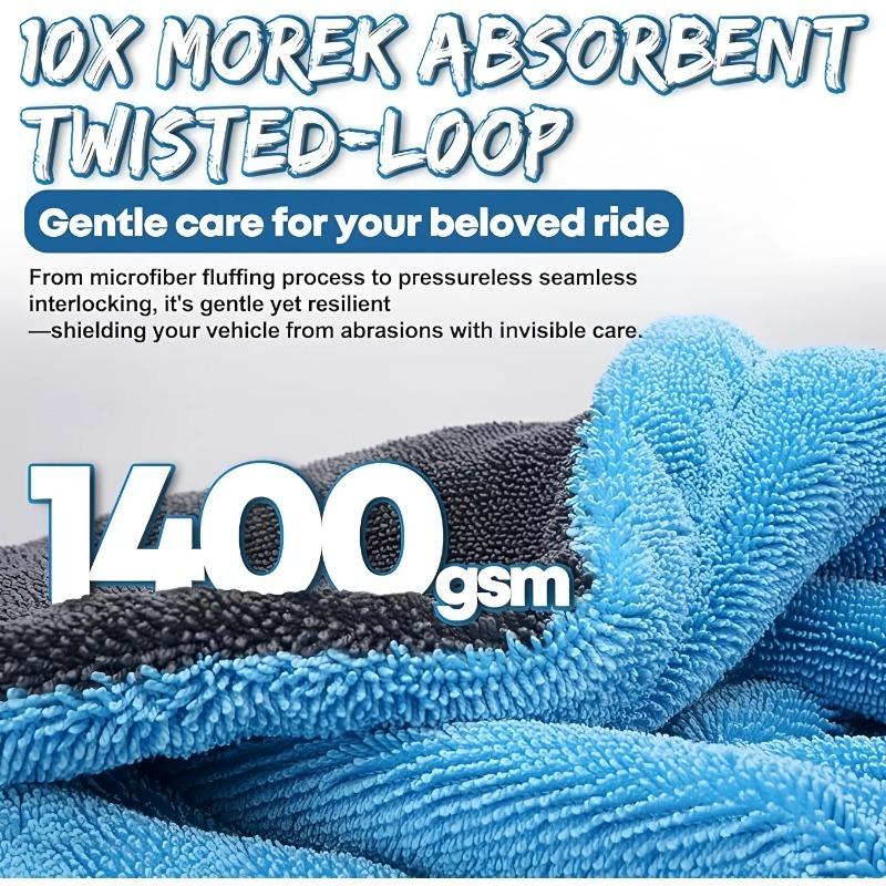 Microfiber Car Wash Towel Large Quick Drying Cloth Super Absorbent Window Cleaning Towel Thicken Detailing Rags