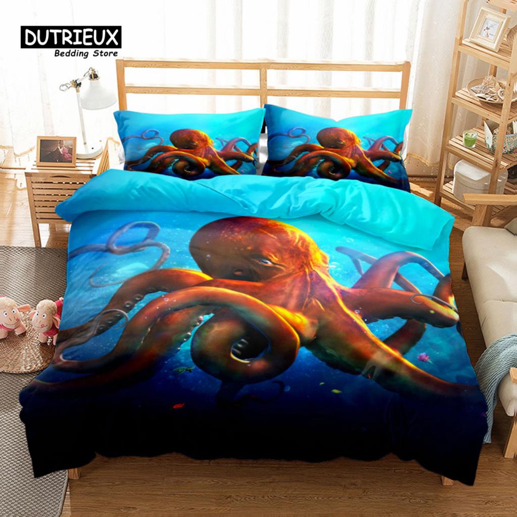 Modern Elegant Strange Giant Octopus Octopu Soft Comfortable Breathable For Bedroom Guest Room Decor Quilt