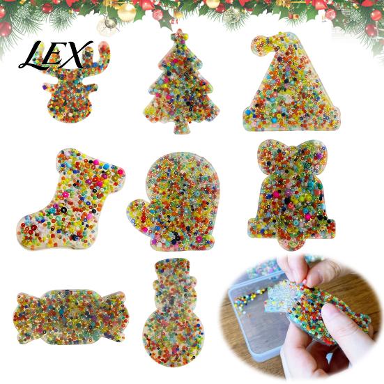 Stress Relief Sensory Tools Christmas Skin Picking Fidget Toy, Silicone Picky Pad for Dermatillomania & Pickers, Portable Toys