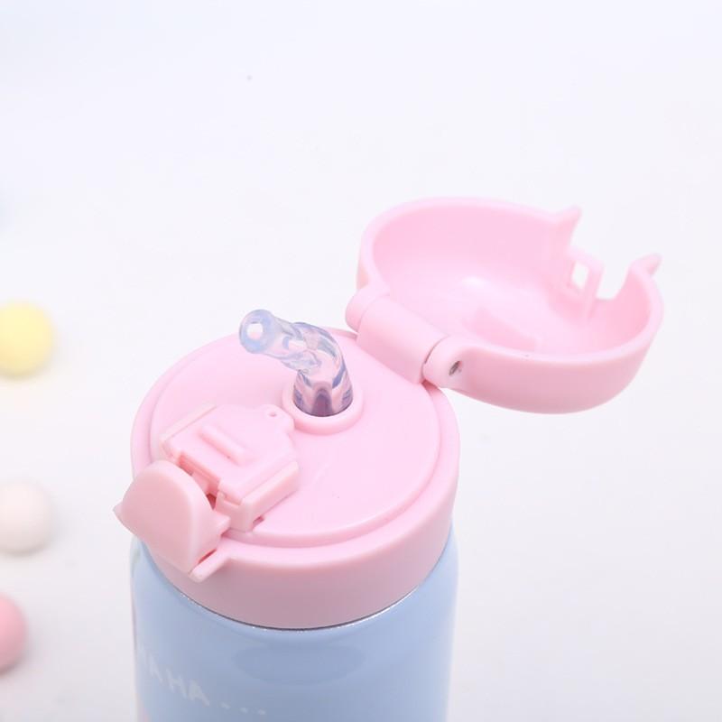 Stainless Steel Vacuum Insulated Kids Water Bottle With Flip Lid 350ml 500ml Leakproof Portable Thermos School Travel