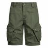 Herren-Sommer-Cargo-Shorts mit mehreren Taschen, lässige Mode, einfarbig, lockere Cargo-Shorts