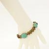 STEPHEN DWECK 2011 Flower Carving Turquoise Bracelet Gold/GreenUsed