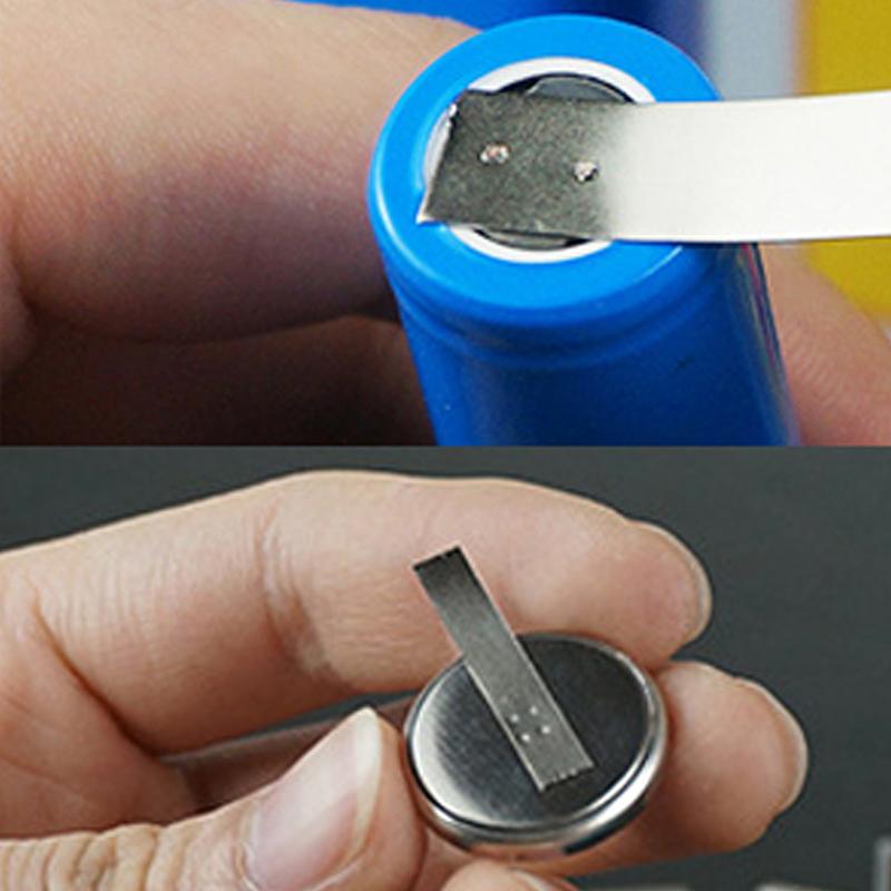 2 M / 5 M Breite 8/10/15 mm Dicke 0,15 / 0,2 mm Vernickelter Stahlband-Steckverbinder-Gürtel Für 18650 Li-Ionen-Batterien Punktschweißen