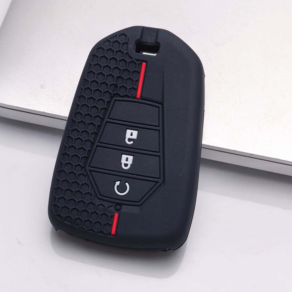 Key Fob Cover for Isuzu D-MAX MU-X Soft Silicone Protective Case Scratch Resistant Shockproof Anti-Dust Durable Key Holder Soft Grip Texture