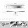 304 Stainless Steel Invisible Floor Drain Rectangular Shower Drain High Flow Hidden Grate Bathroom Drainage System