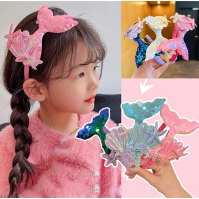 Princess Laser Sequin Children Headband Cute Hair Hoop New Hair Holder  Hair Ornament