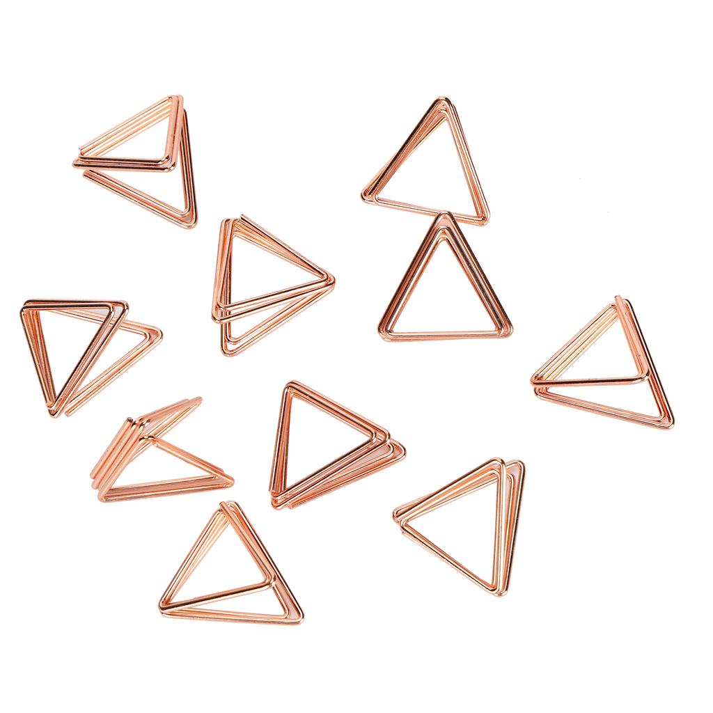 20PCS Mini Paperclip Iron Wire Triangle Portable Business Card Holder File Notebook Clip