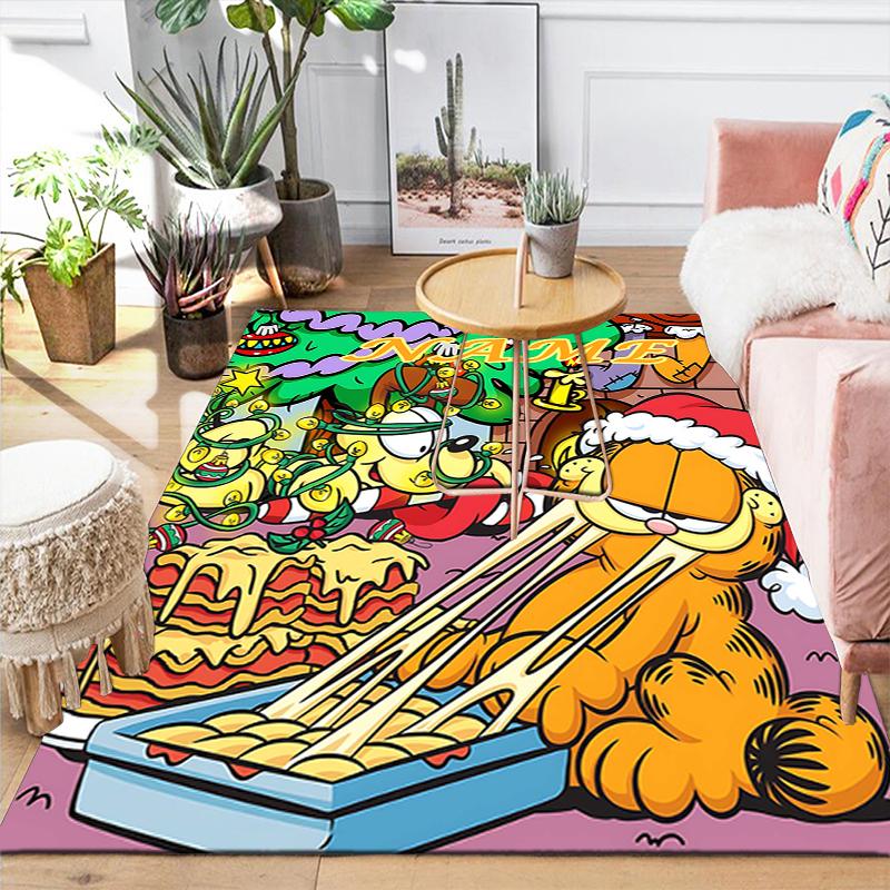Custom 1Pc Garfield'S Adventure Rug Office Carpet Indoor Outdoor Entrance Doormat Nonslip Soft And Comfortable Living Room D291568