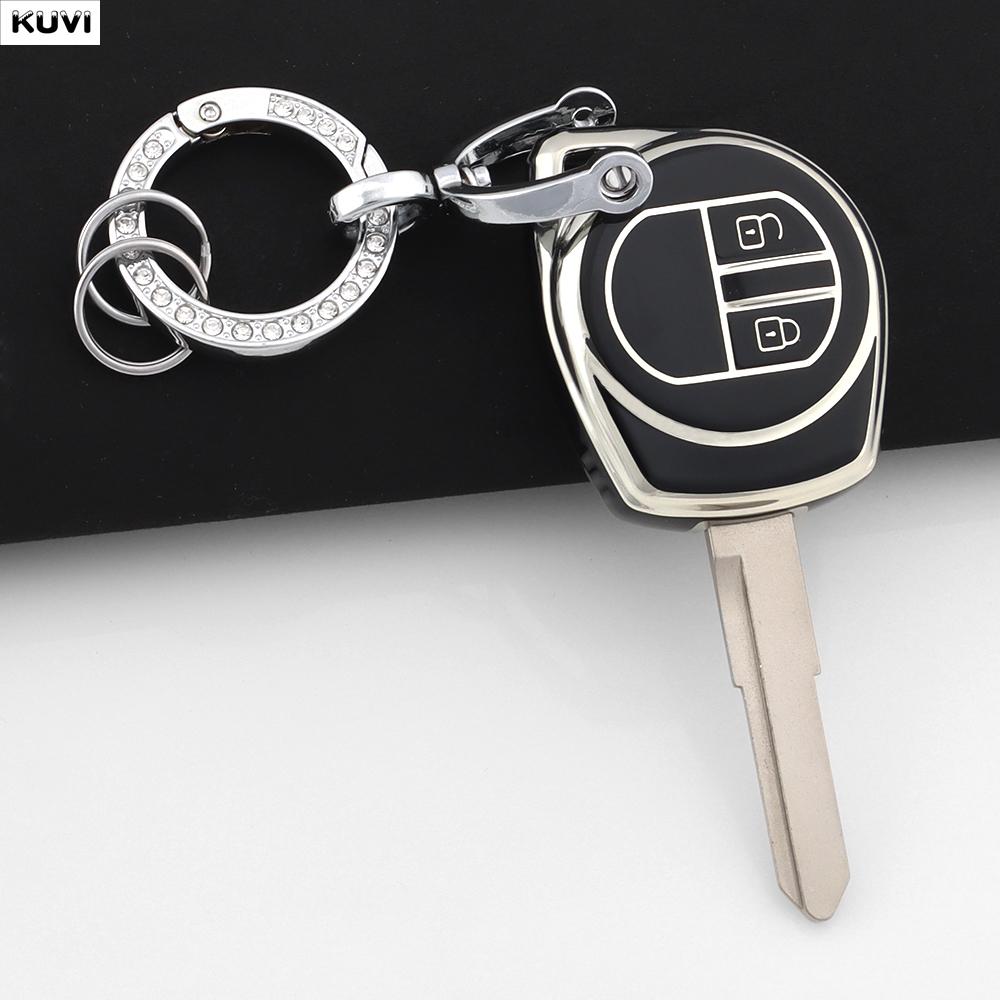 Fashion Tpu Car Key Case Cover For Suzuki Sx4 Window Vitara Amagatarai Swift Grand Liana 2 Buttons Protected Shell Keychain Fob