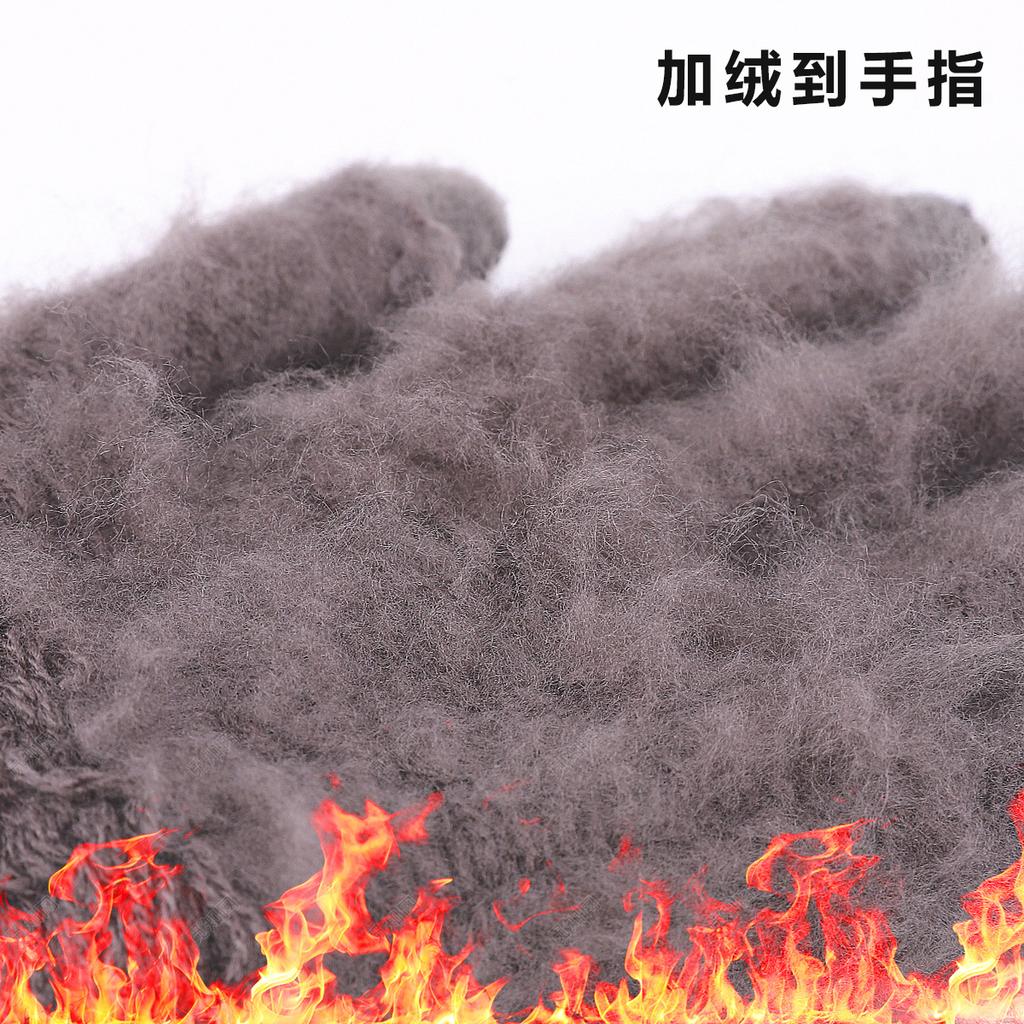 Neue warme Herbsthandschuhe für Damen und Herren, gestrickt, mit Samt gefüttert, winddicht und kältefest, Fingerhandschuhe