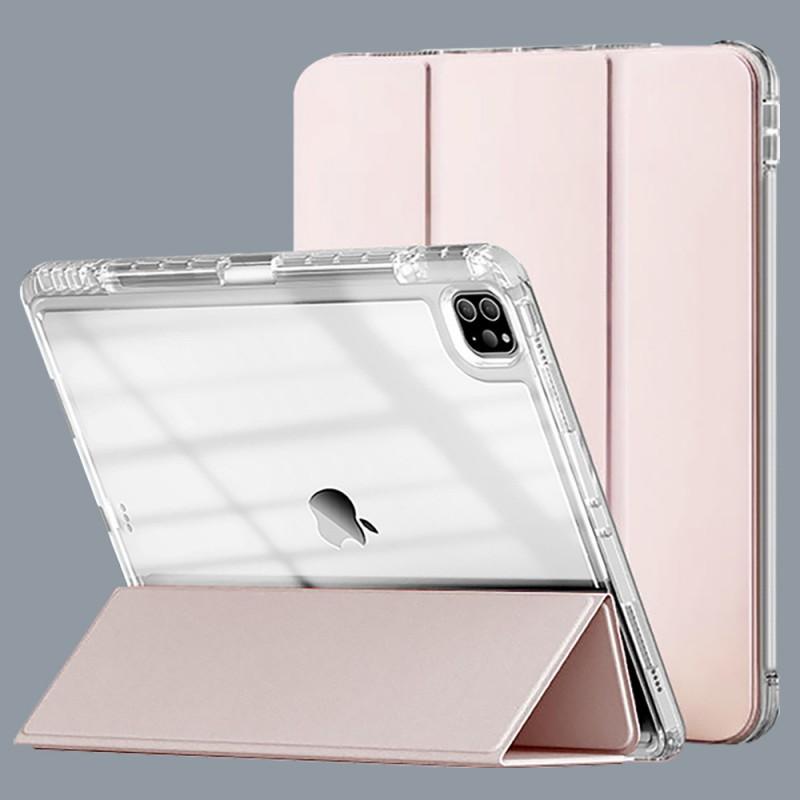 IPad Case Air 4/5 10.9 Inch 10.2/10.5 3-Fold Clear Acrylic Cover With Stand Anti-Scratch Shockproof