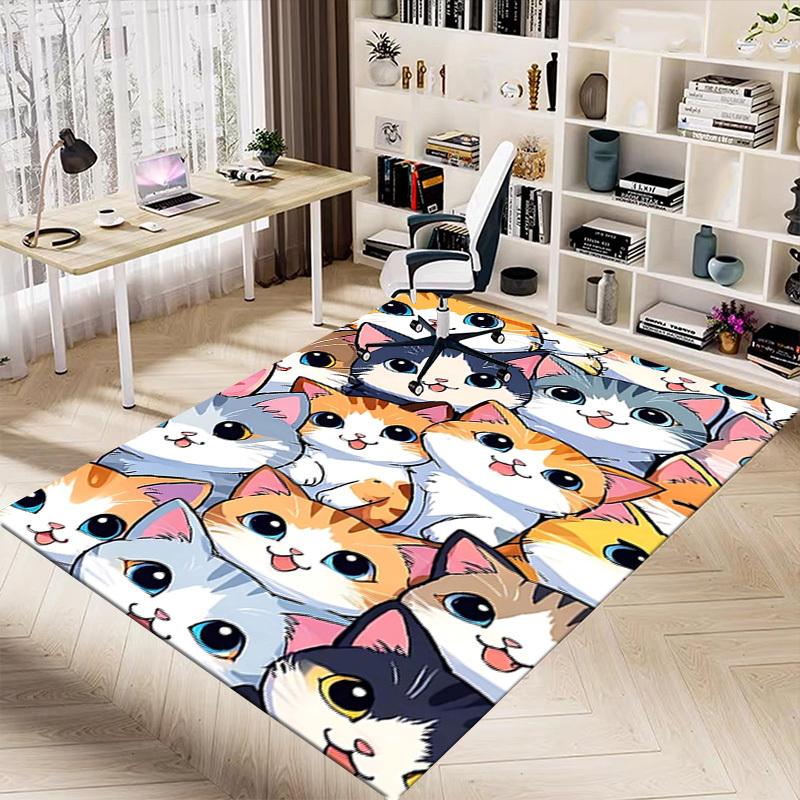 1PC cat wallpaper Extra Large Non Slip Floor carpet, Office, family, Studio   Large Area Rug Indoor Rugs, Bold Statement Piece