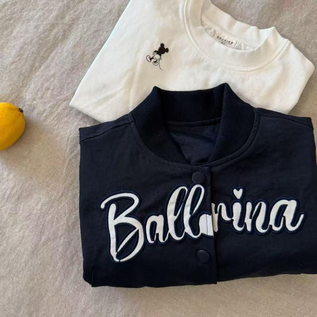 2025 Frühling Kinder Baseballjacke - Gesticktes Buchstaben-Design für Jungen und Mädchen