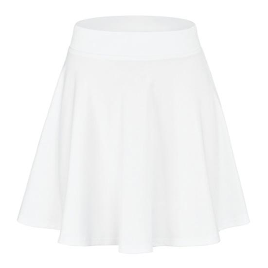 Women's Skirt Casual Solid Elastic Pleated Long Skirts A Line Skirt