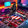 Benutzerdefinierter Name Personalisierter Atletico Madrid Druckteppich, Vielseitiger Heimdekorations-Teppich, für Spielzimmer, Wohnung, Balkon, Eingangsbereich, Flur Geschenk