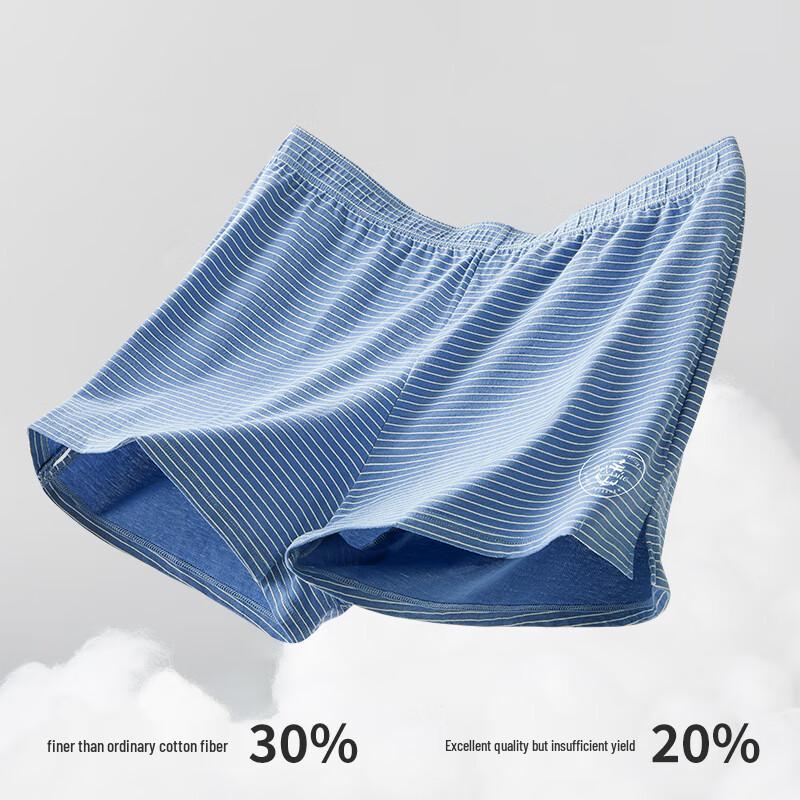 Yalu Men's Pure Cotton Antibacterial Loose Boxer Shorts