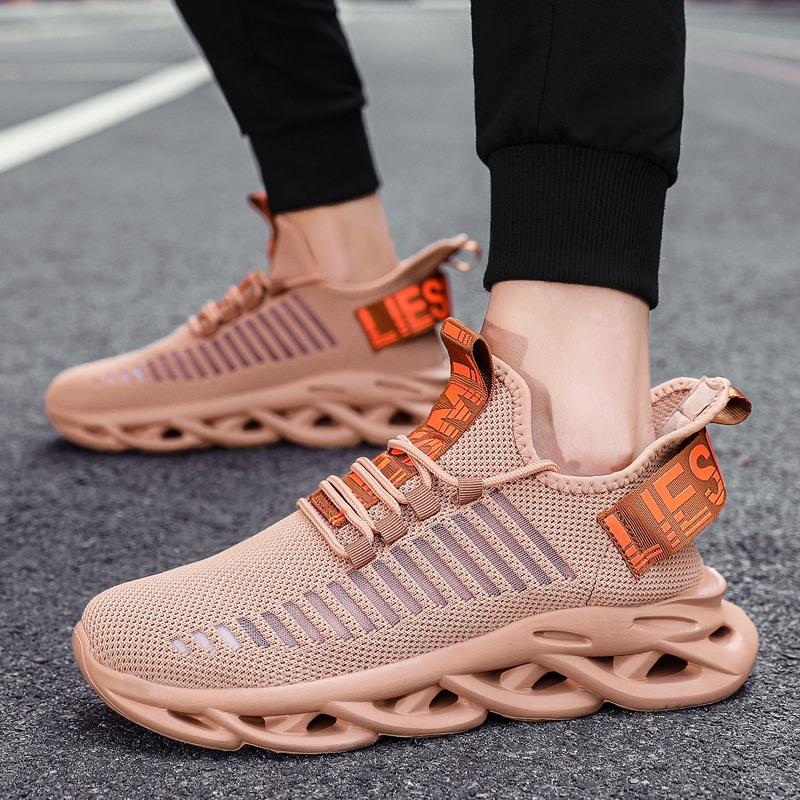 Flying Woven Sports Shoes Trendy Blade Running Shoes Ultra-light Fashion Mesh Shoes Men's Casual Shoes Trendy Thick Sole