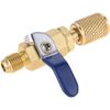 Air Conditioner Ball Valve 1/4" SAE Adapter, Straight Shut-Off Valve for HVAC A/C Automotive Service Tools, Fits for R134A R22 R12 R410A Refrigerant