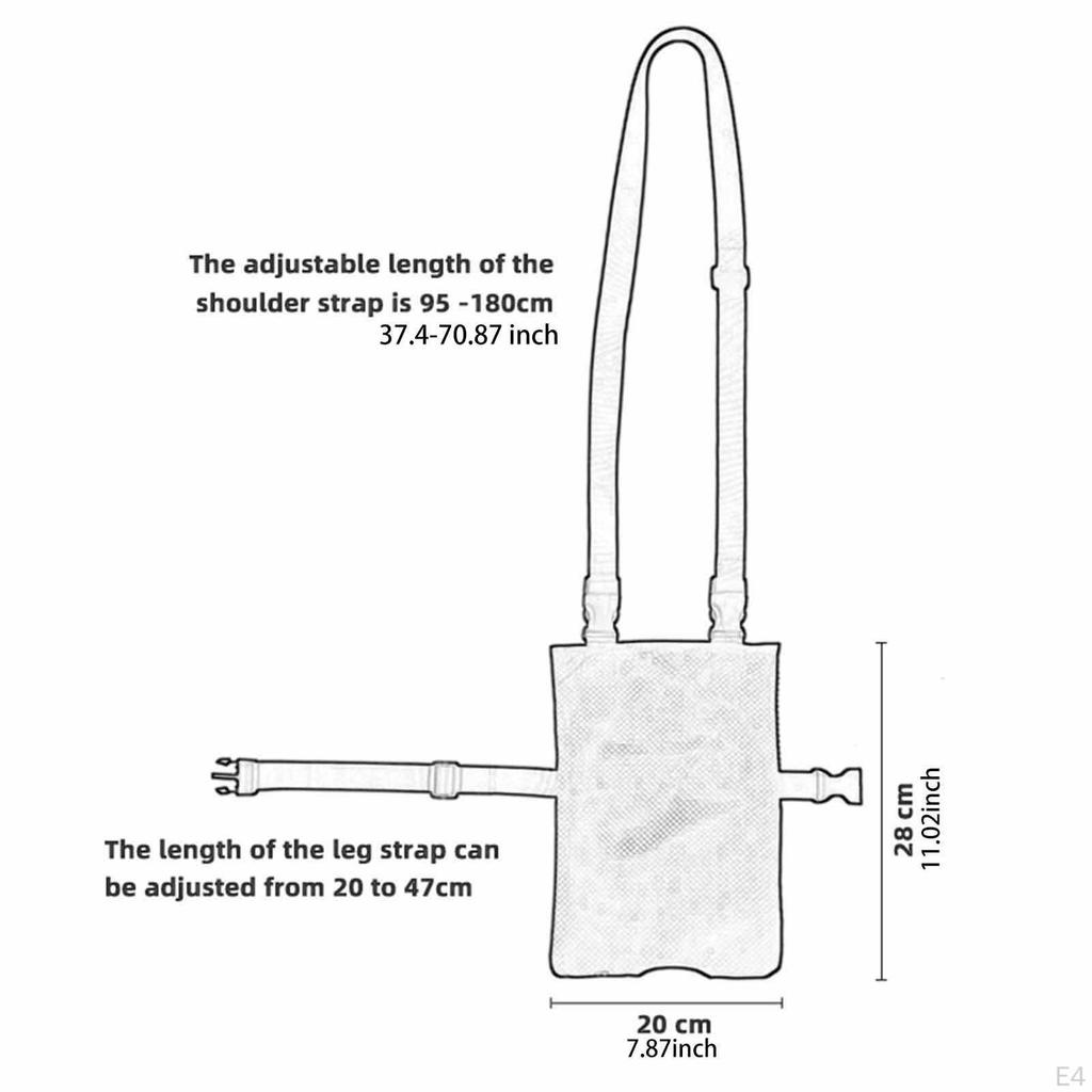 Urinary Drainage Bag Adjustable for Incontinent Patients Outdoor Wheelchairs