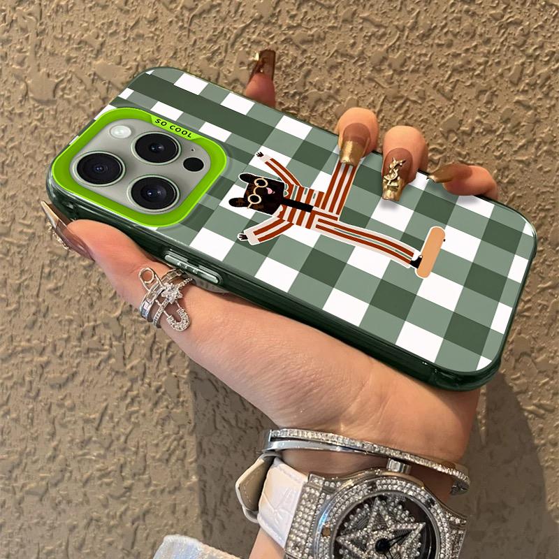 Cute Lazy Lying Gray Cat Hard Frosted Case for iPhone 17 Air 16 E 15 14 Plus 13 12 Mini 11 Pro Max Acrylic Sheet Silicone Cover