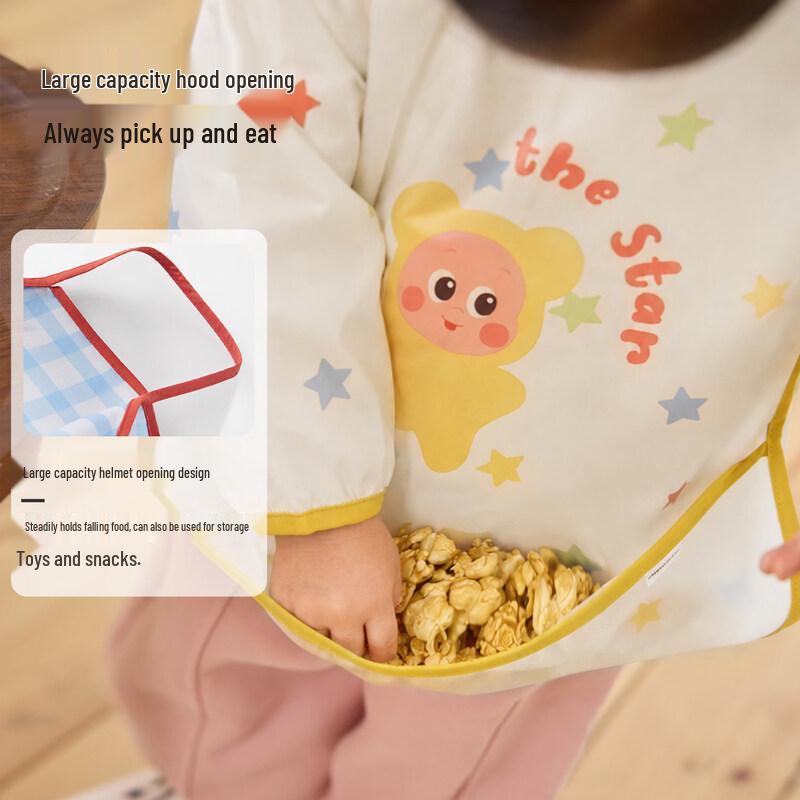 Niduo Bear Kids Waterproof Feeding Smock