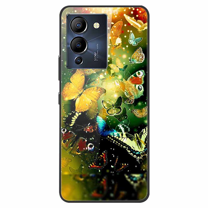 For Infinix Note 12 G96 Case X670 Marble Tempered Glass Hard Back Cover for Infinix Note12 Helio G96 Phone Cases 6.7'' Fundas