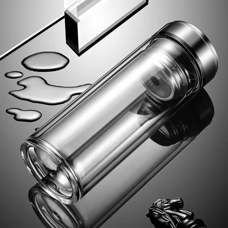 Mingling 450ml Double Wall Glass Tea Infuser Bottle