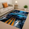 New Mustang Racing Car Logo Moto Living Room Non-Slip Area Rug Carpet for Bedroom Playroom Sofa,Easy Clean Home Decor Doormat