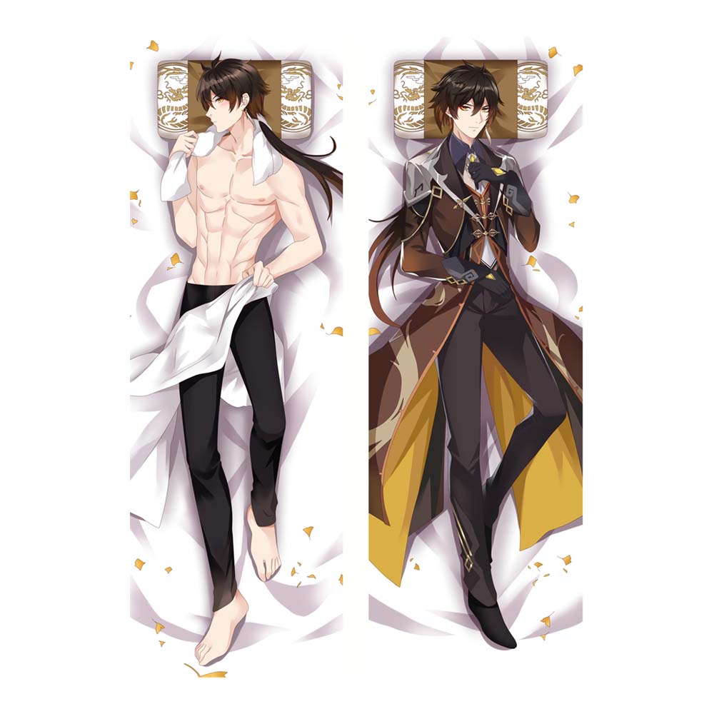 60x180cm Genshin Impact Zhongli Hugging Body Pillowcase Anime Dakiamkura Case Cartoon Character Cosplay Pillow Case Cover Otkua Gifts
