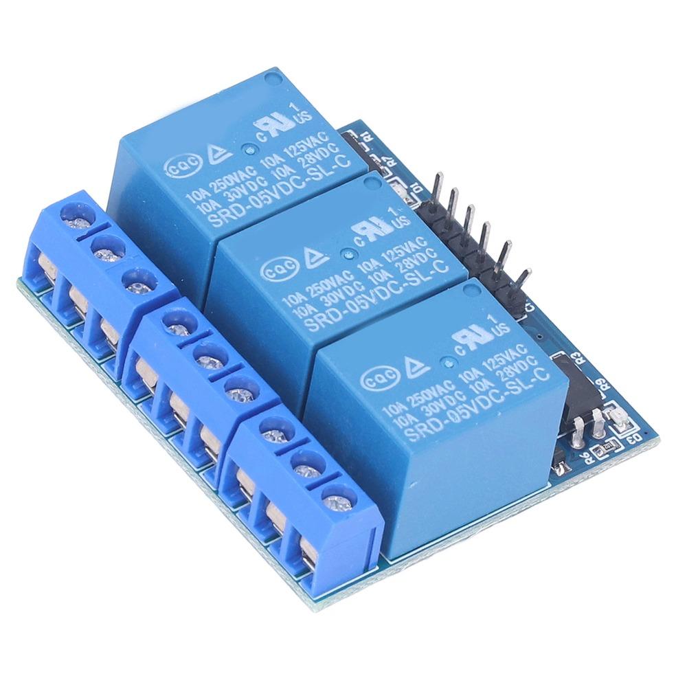 3 Channel High Voltage Relay Module Isolated Optocoupler Relay Board  for Arduino