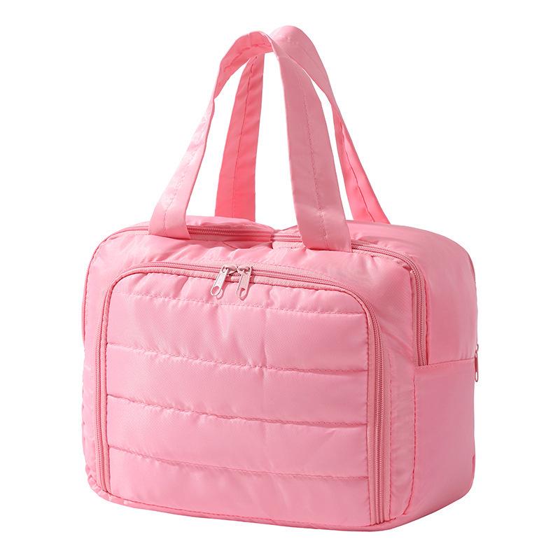 2025 Fashionable Minimalist Women's Large-Capacity Travel Makeup Bag - Portable, Lightweight, Partitioned Storage for Toiletries