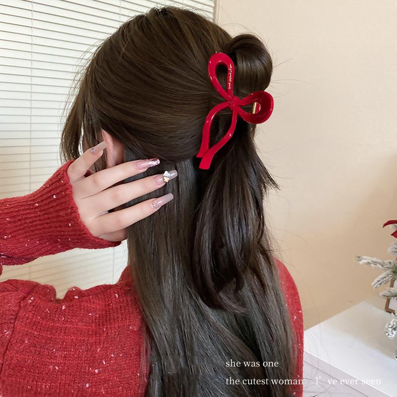 Franse Rode Collectie! Grote gripletters Gold Label Achterhoofd Opgestoken Haai Clip Haaraccessoires Hoofddeksels Haarspeld Haarklauw