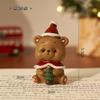 Christmas Gift Box Santa Claus Resin Tabletop Ornament Tree Decor Party Favor Toy-Perfect Small Gift for Children