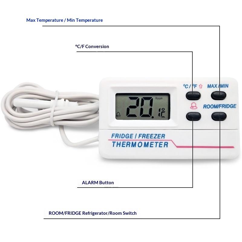 Digital Temperature Gauge for Restaurant Refrigerator Bar Home Use with Instant Reading User Friendly Interface