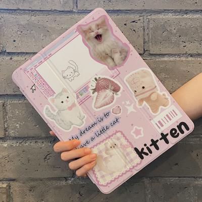 Pentru husă iPad Air6 Husă nouă cu model de pisoi din desene animate pentru iPad Pro11 Pro13 2024 2022 10th Air4 Air5 10.9 Air1/2 6th 5th 9.7 cu suport pentru creion