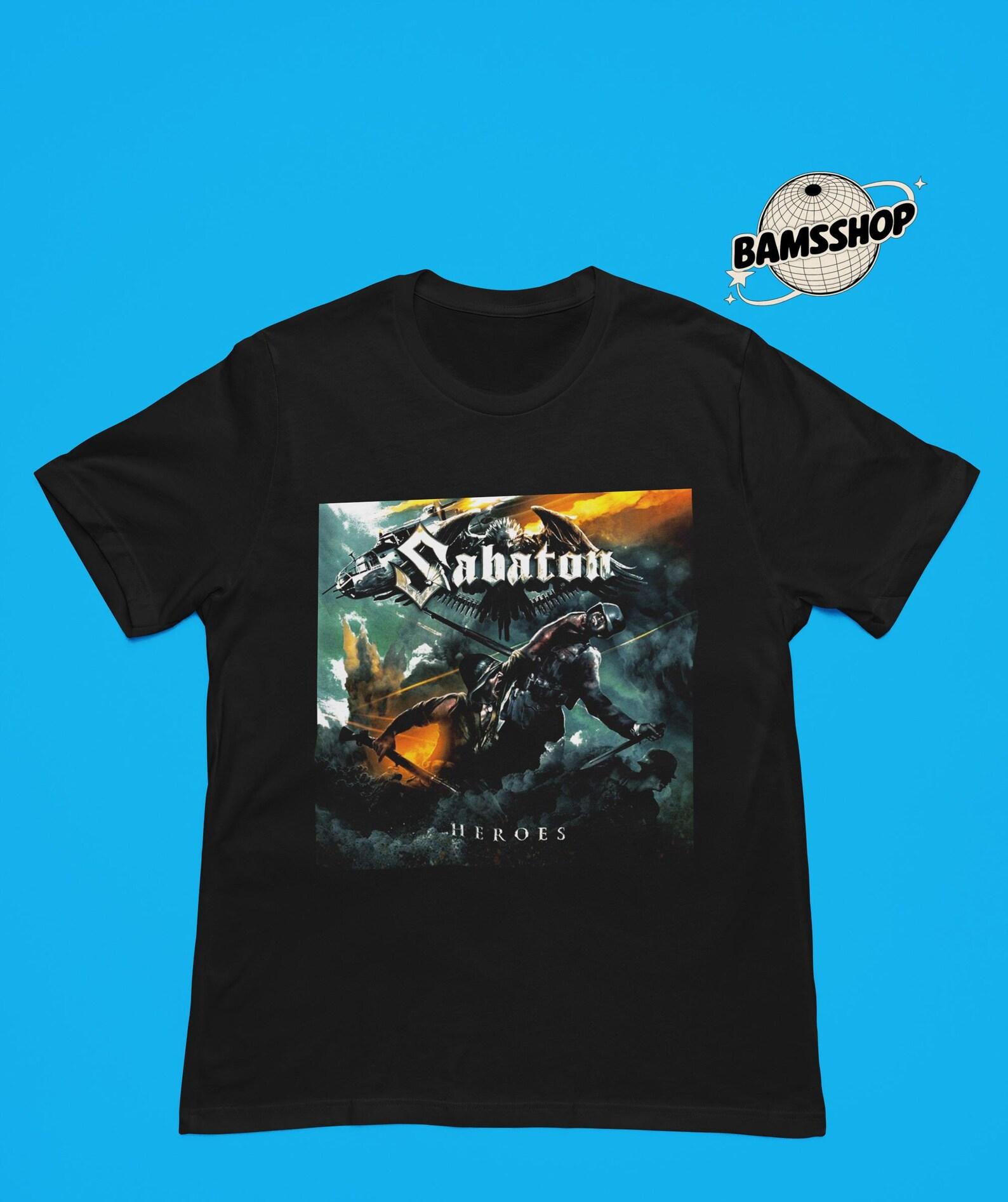 Sabaton T-Shirt - Metal Music Shirt - Heroes Album - Sabaton Merch - Unisex Rocker Clothing Gift Concert 3XL
