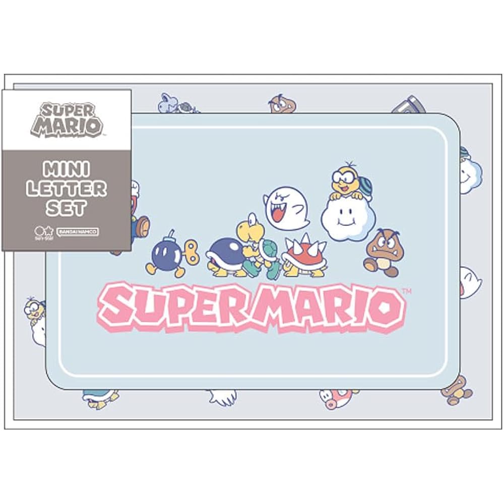 Super Mario Mini Letter Set Sunstar Stationery Mario Luigi Popular Character Pastel Letter Letter...